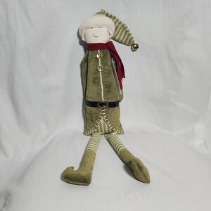 Festive Green Elf Plush Holiday Decor